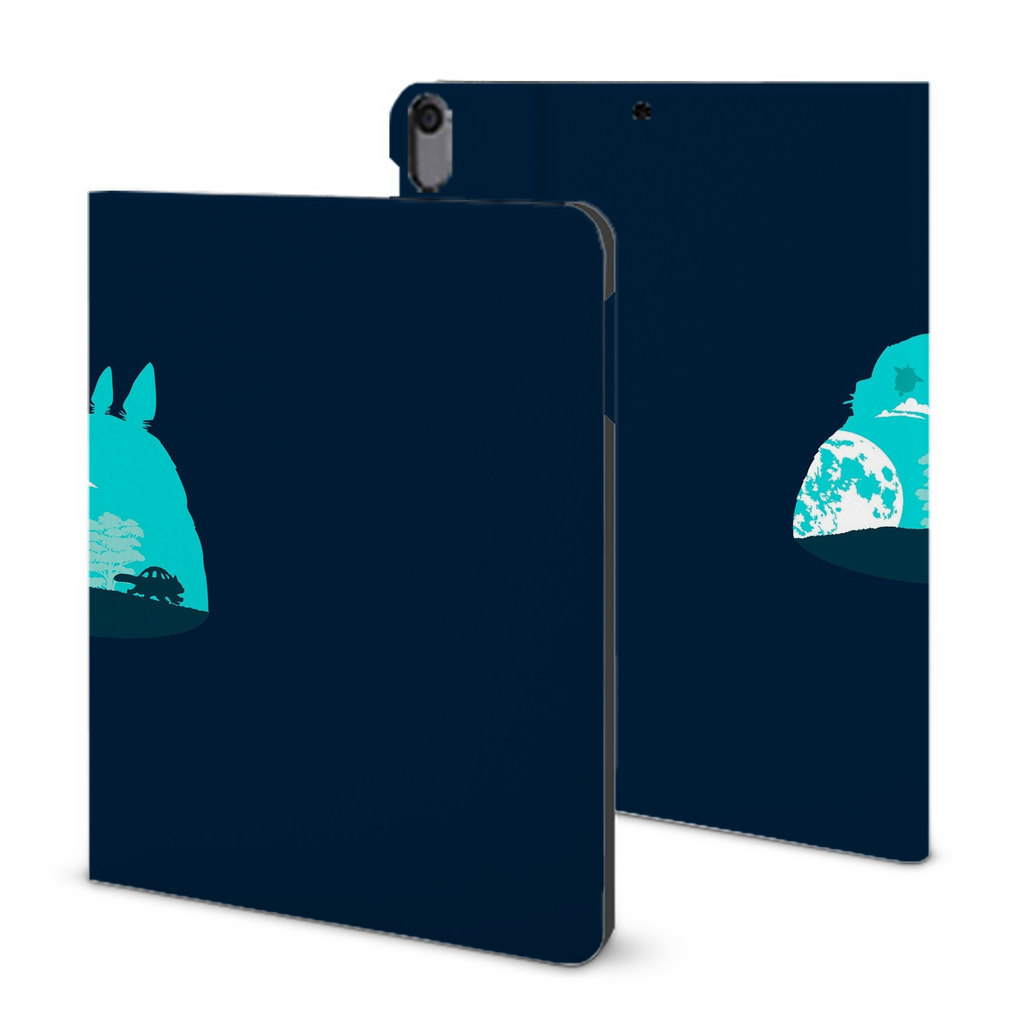 （画像用） となりのトトロ 草壁メイ 草壁サツキ My Neighbor Totoro Satsuki Kusakabe Mei Kusakabe IPad ケース ブック型 PUレザー TPU 耐衝撃 軽量 薄型 ペン収納なし 全面保護 IPad 各モデル対応